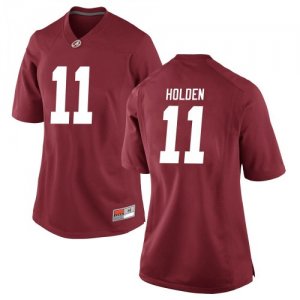 Women's Alabama Crimson Tide #11 Traeshon Holden Crimson Replica NCAA College Football Jersey 2403QPVN6